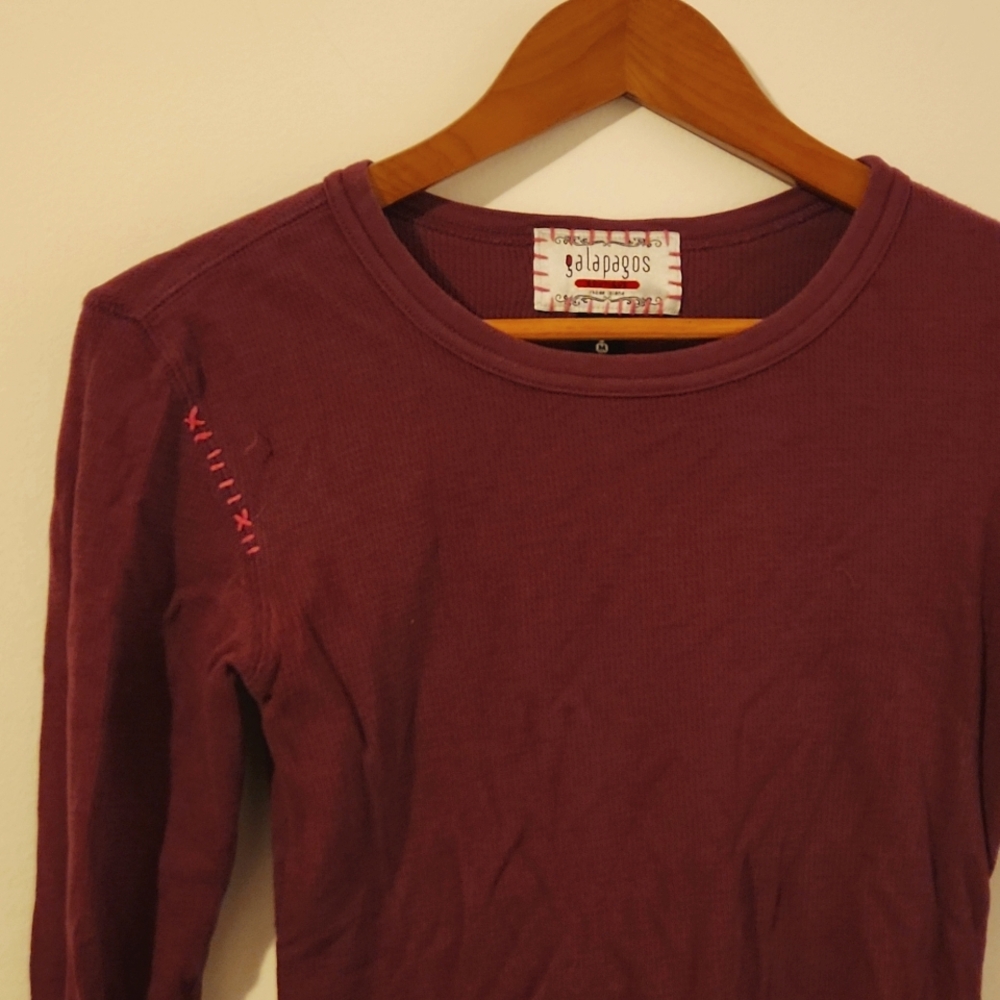 Funky purple thermal long sleeve t-shirt